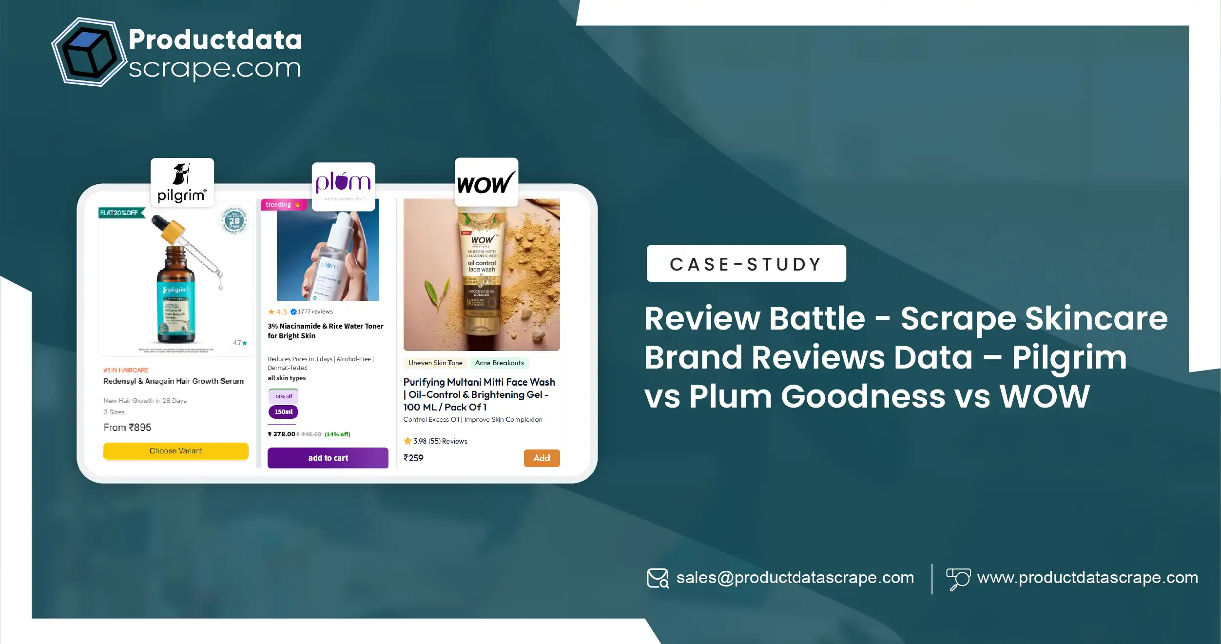 Scrape Skincare Brand Reviews Data – Pilgrim vs Plum Goodness vs WOW-01